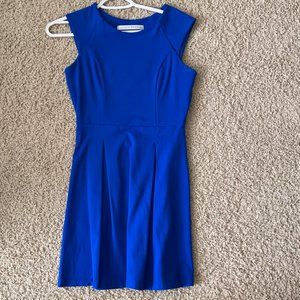 Susana Monaco Blue Pleated Mini Dress Small